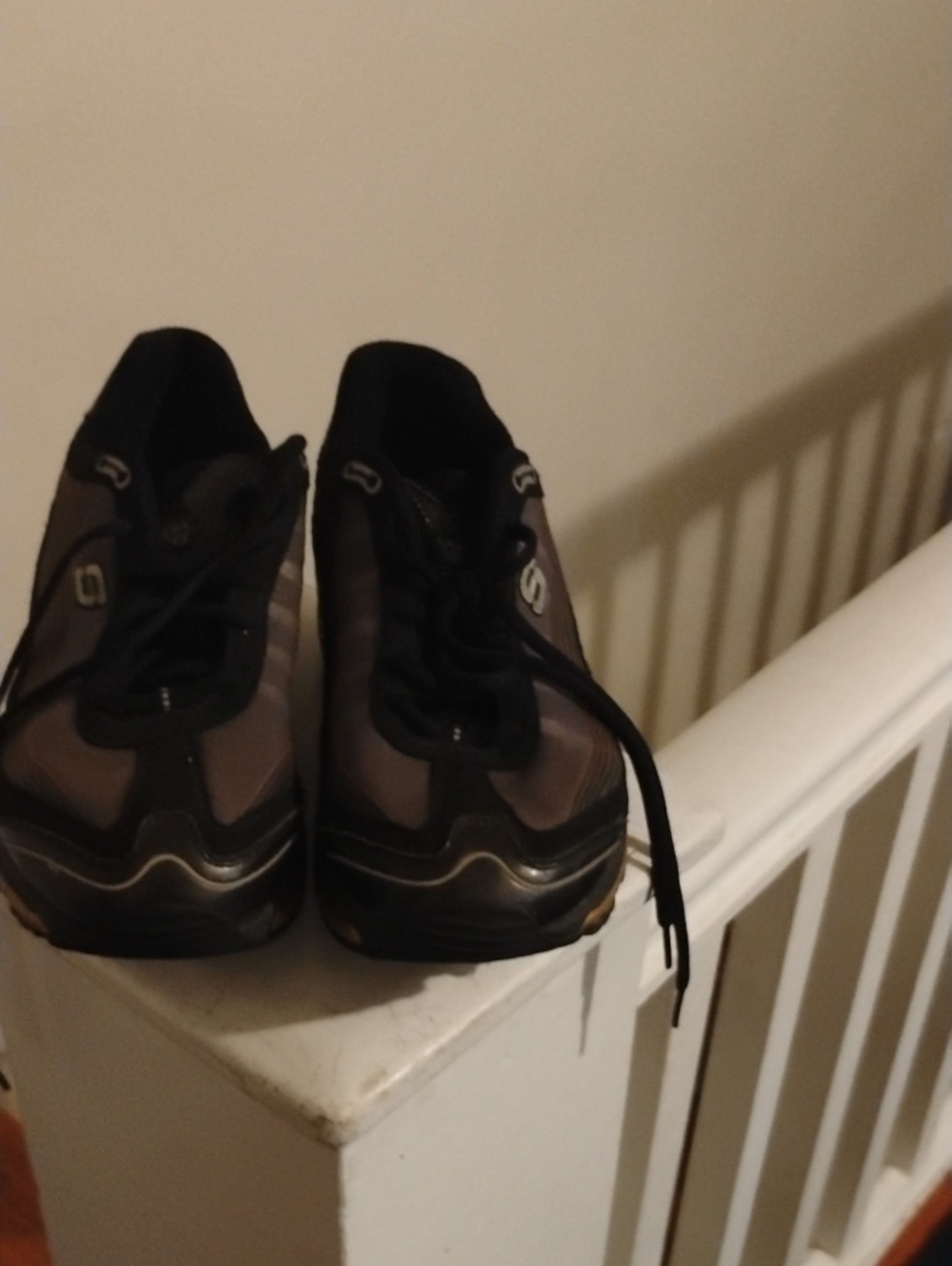Skechers Women's Black and Gray Athletic Sneakers with Lace Closure